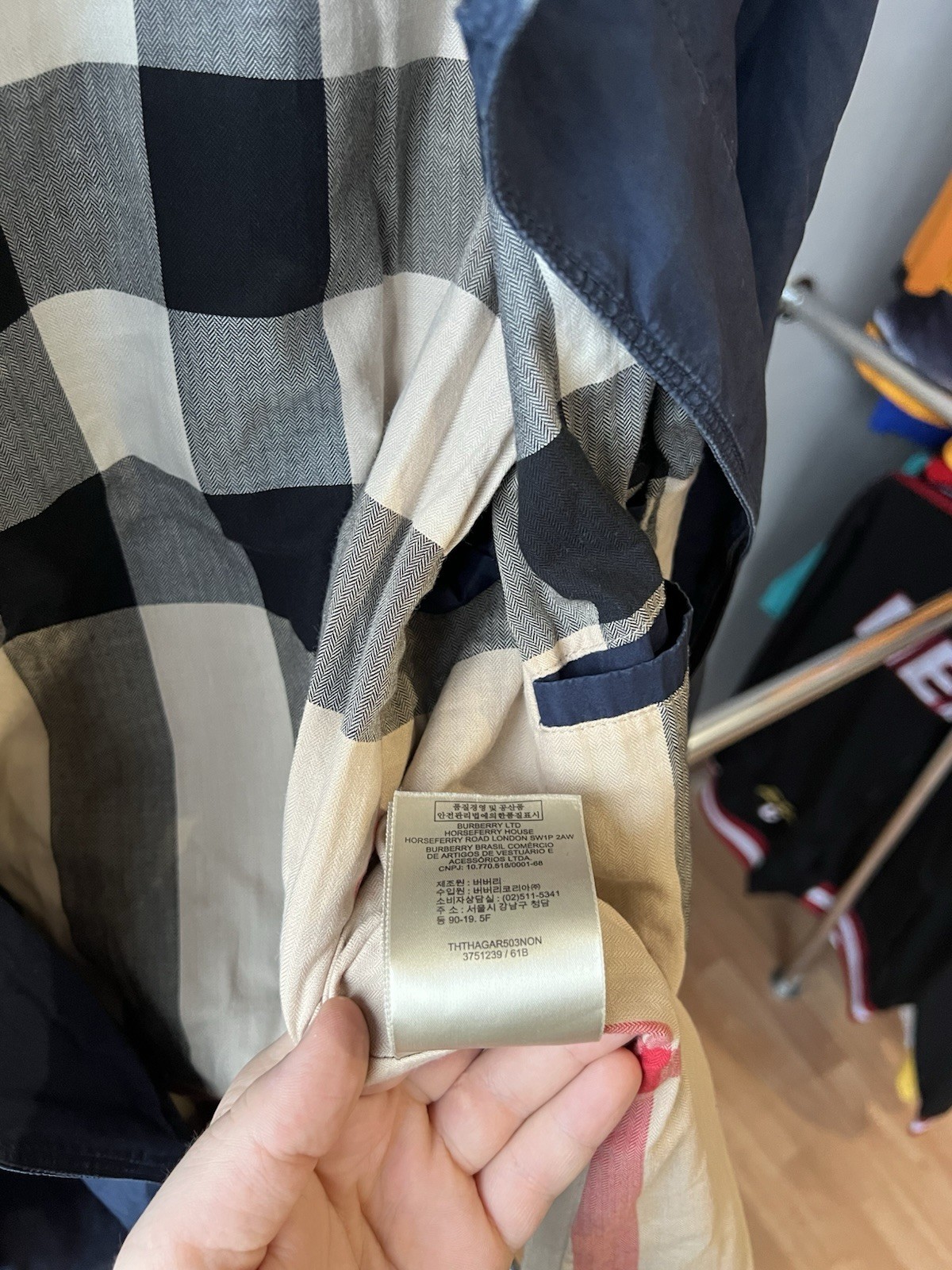 BURBERRY BRIT SOLID WOMEN NAVY BUTTON PATCH POCKE… - image 12