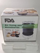 Air Fryer Accessories Set Cake Pizza Pan Rack Skewers Silicone Mat