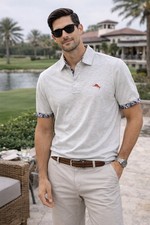Tommy Bahama Polo Shirt Men S White Island Zone Golf NWT UPF Stretch