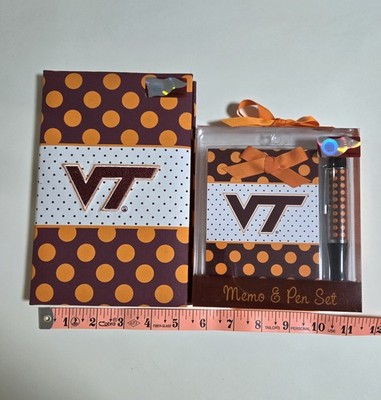 Virginia Tech Hokies Stationary Kit - Notebook, Pen and Memo Set New