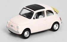 Norev 1965 Fiat 500F Pink Rose 1:43 Scale 4 Inch Diecast Model in Box