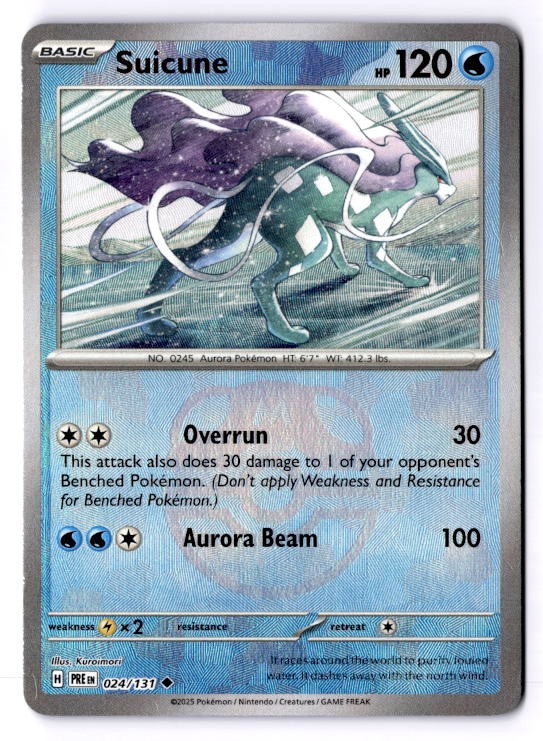 Suicune (Master Ball Pattern) Uncommon SV: Prismatic Evolutions 024/131 LP