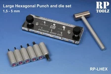 RP Toolz #RP—LHEX Punch & Die Set 1.5-5mm LARGE Hexagonal