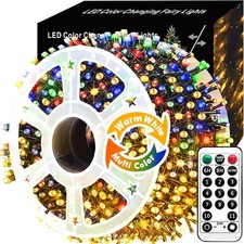 String Lights 204FT 600LEDColor Changing Dimmable 11 Modes Remote Control Timer