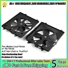 2x Engine Radiator Cooling Fan Assembly For 2010-2016 Honda CR-V 38611PNA003