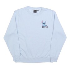 DISNEY Sweatshirt En Molleton Bleu Stitch À Col Rond Pour Femmes