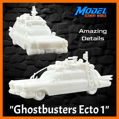 N Scale 1:160 Ecto-1 Ghostbusters Resin Model Vehicle | Model Scenery World