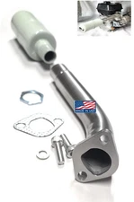 Stainless Exhaust With Muffler for: Mud Motor, Honda GX160, GX200, Predator 212
