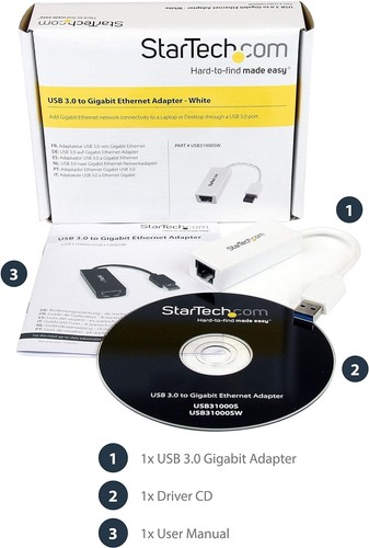 StarTech.com USB to Ethernet Adapter, USB 3.0 to 10/100/1000 Gigabit Ethernet LA - Photo 8/10
