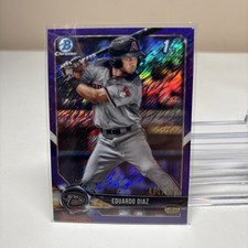 2018 Bowman Chrome #BCP225 Eduardo Diaz Prospects Purple Shimmer Refractor #/655