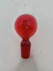 Vintage MCM Blenko Glass Ball Stopper In Tangerine  (Stopper Only) Fits Multiple