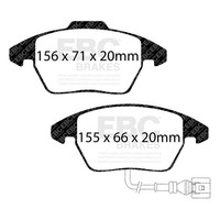 EBC Brakes S2KF1134 S2 Kit Greenstuff 2000 Und USR Bremsscheiben Vorne