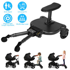 Universal Kids Stroller Step Board with Removable Seat Fits Most Strollers