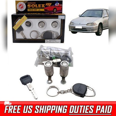 Fit Honda Civic G5 Eg Ej Em 92-95 Solex Door Lock Security Safety Key Cylinder