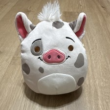 Squishmallows Disney Moana Pua Pig 8" Plush White Grey Spotted Kellytoy
