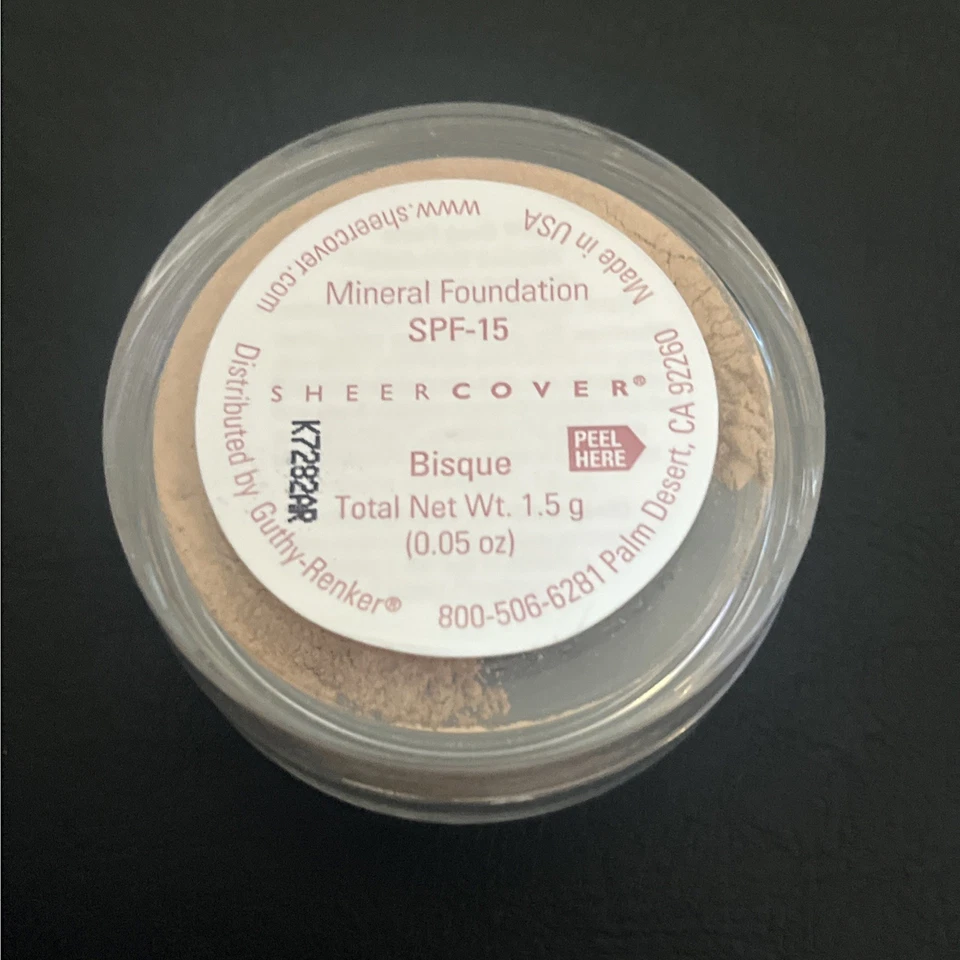 Sheer Cover BISQUE Mineral FOUNDATION Travel Size 1.5g Sealed NEW SPF 15 - Image 2 of 3