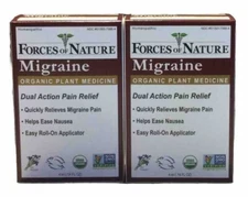 2pk Forces Of Nature Migraine Organic Plant Medicine Dual Action Pain Relief(T5)