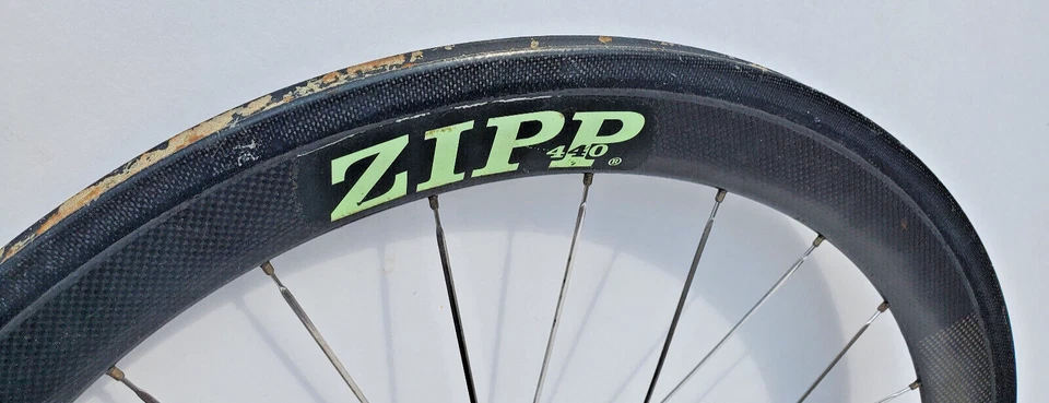 Vtg ZIPP Carbon 440 Tubular Track TT Road Bicycle Front Wheel 700c Fixed Gear - Image 3 of 4