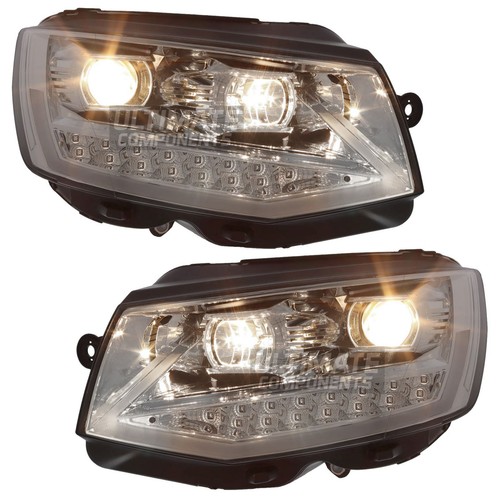 Headlights VW Transporter T6 Van Projector DRL 2015-2020 LED Flashers 1 Pair - Picture 4 of 18