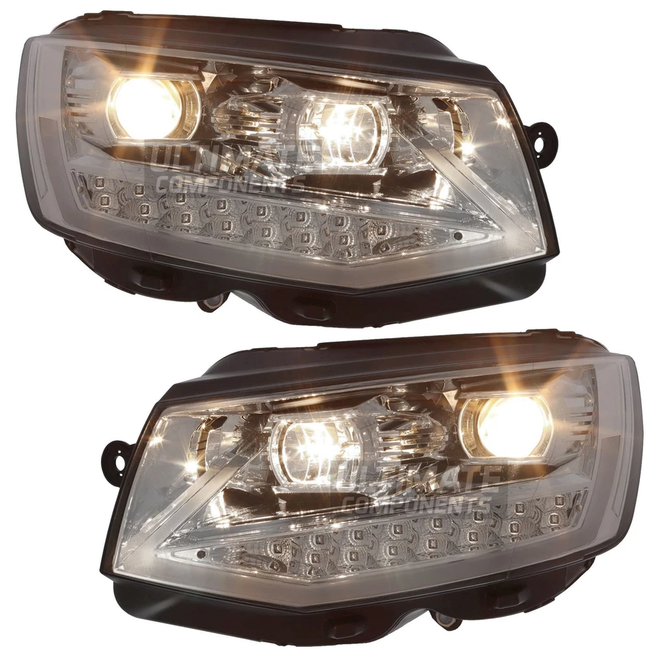 Headlights VW Transporter T6 Van Projector DRL 2015-2020 LED Flashers 1 Pair - Image 4 of 4