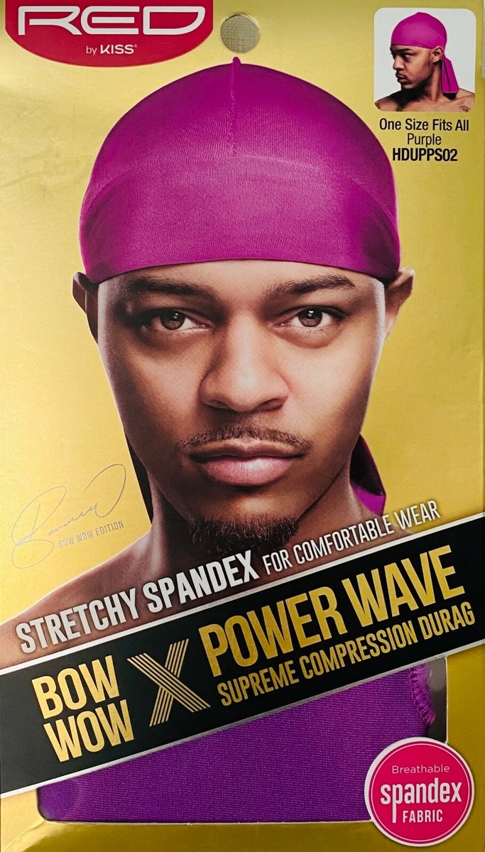 Red by Kiss Bow Wow X Power Wave Checker Silky Durag for Men Waves Silky  Doo Rag (Purple) 