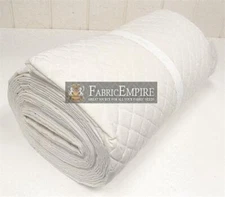  Muslin Fabric Natural Single Face Quilted Diamond 42/43" Wide Sold By The Yard