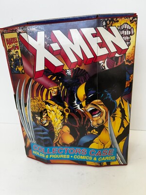 Vintage X-Men Collectors Case Holds 6 Figures Comics Cards Metal Clasp Handle