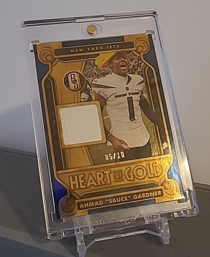 Ahmad Sauce Gardner 2023 Gold Standard "Heart Of Gold" Patch SN 5/10 - Picture 10 of 11
