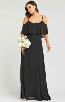 caitlin ruffle maxi dress Caitlin Ruffle Maxi Dress ~ Black Chiffon by Show Me Your Mumu