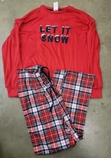 Member's Mark Womens Christmas Pajamas Red XS