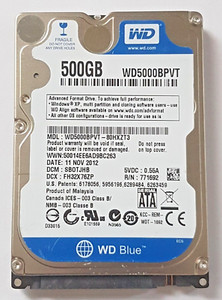 500 GB SATA Western Digital WD5000BPVT-80HXZT3 5400rpm 8MB 2.5" Festplatte