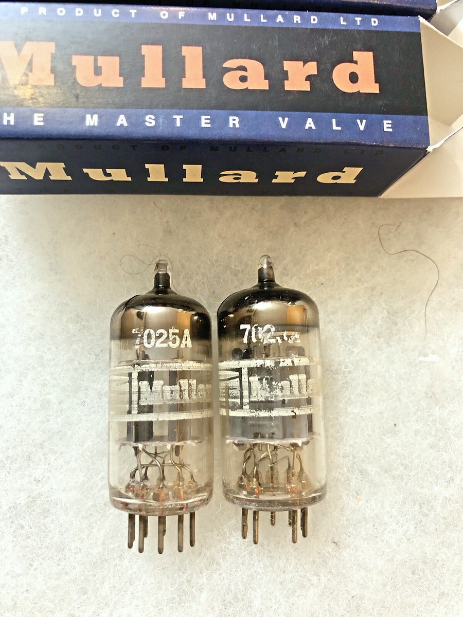 Mullard 7025A 12AX7 ECC83 CV492 O getter Matched Pair