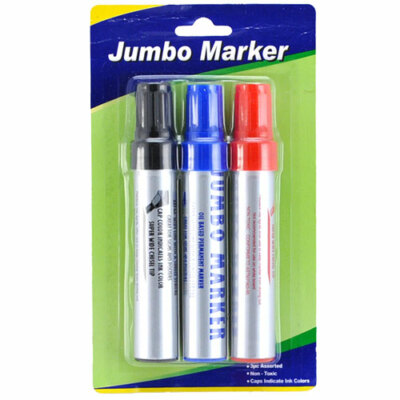 Marker 3Pc Set Jumbo Permanent (1-Pack) X Others Cheap Wholesale Total 3 Pieces 
