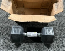 CAP Barbell Rubber-Coated Hex Dumbbell 25lb Black SDR1-025