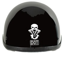 Helmet Decals 2 Skull And Motor Motorcycle Decalssticker V-twin Harley Cruiser