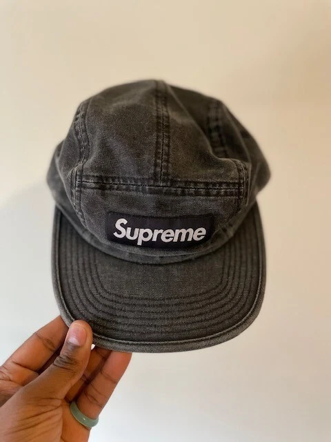 Casquette de camp en denim noir Supreme   convient à toutes les tailles   Deadstock ! 