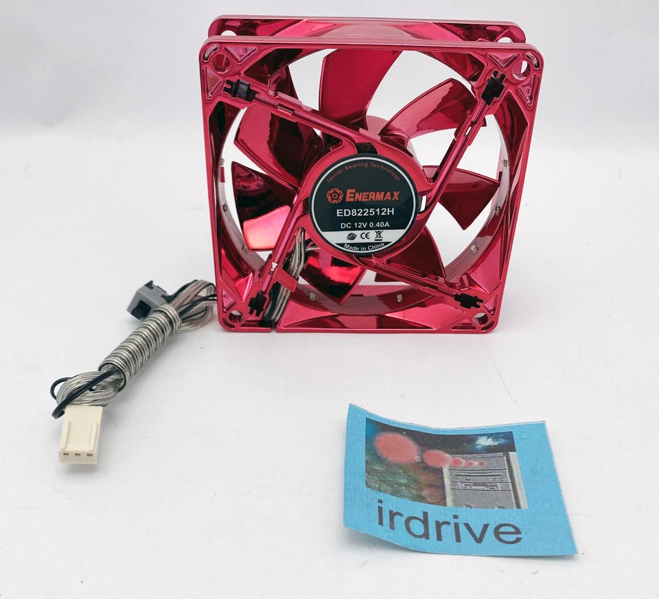 NUEVO Ventilador Enermax 80mmx25mm Rojo LED Estuche Inteligente 3pin + Control Térmico Foto 3 de 4