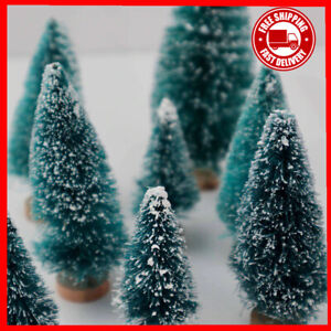 24pcs Tabletop Christmas Pine Tree Xmas Mini Snow Trees Small Party Decor DIY