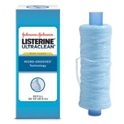 ULTRACLEAN MINT DENTAL FLOSS J&J DENTAL LISTERINE 90 YARD SPOOL 44032