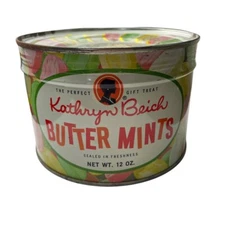 Vintage Kathryn Beich  Butter Mints Tin Sealed Full NOS B
