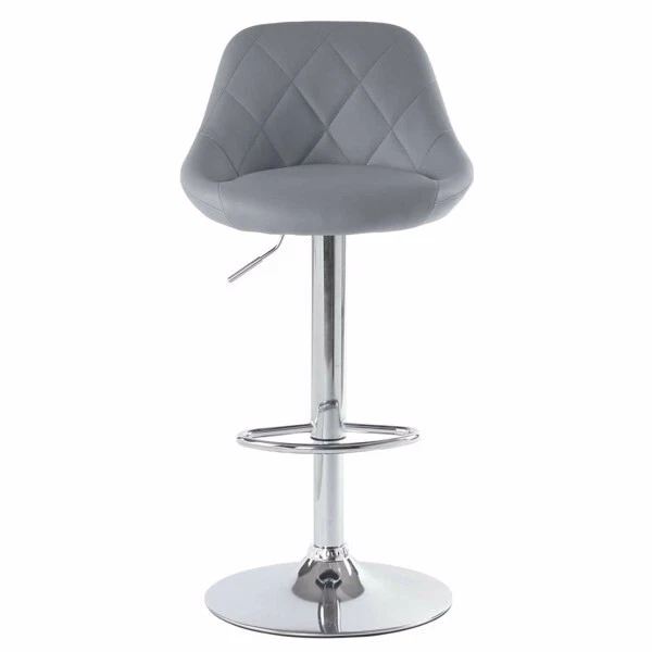 Set of 2 Counter Bar Stools, PU Leather Bar Stool, Adjustable Lift Height Swivel - Image 3 of 4