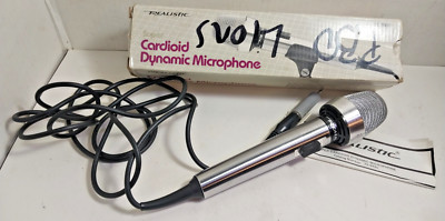 REALISTIC SUPER CARDIOID DYNAMIC MICROPHONE 33-992D, UNTESTED, FREE SHIPPING