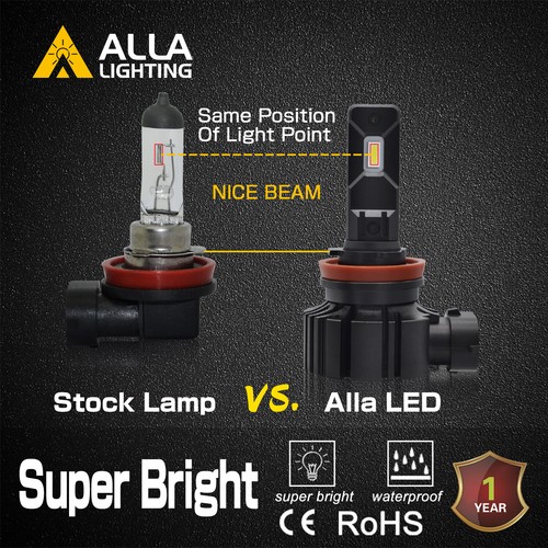 LED Fog Light Bulb For 2016-2018 Honda Civic,6000LM Driving Lamp w/ Beam Pattern - Picture 9 of 10