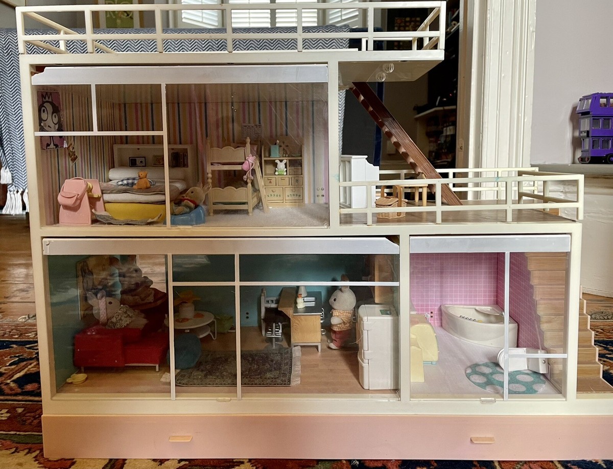 Furnished Modern Lundby Stockholm Dolls House With Swimming Pool