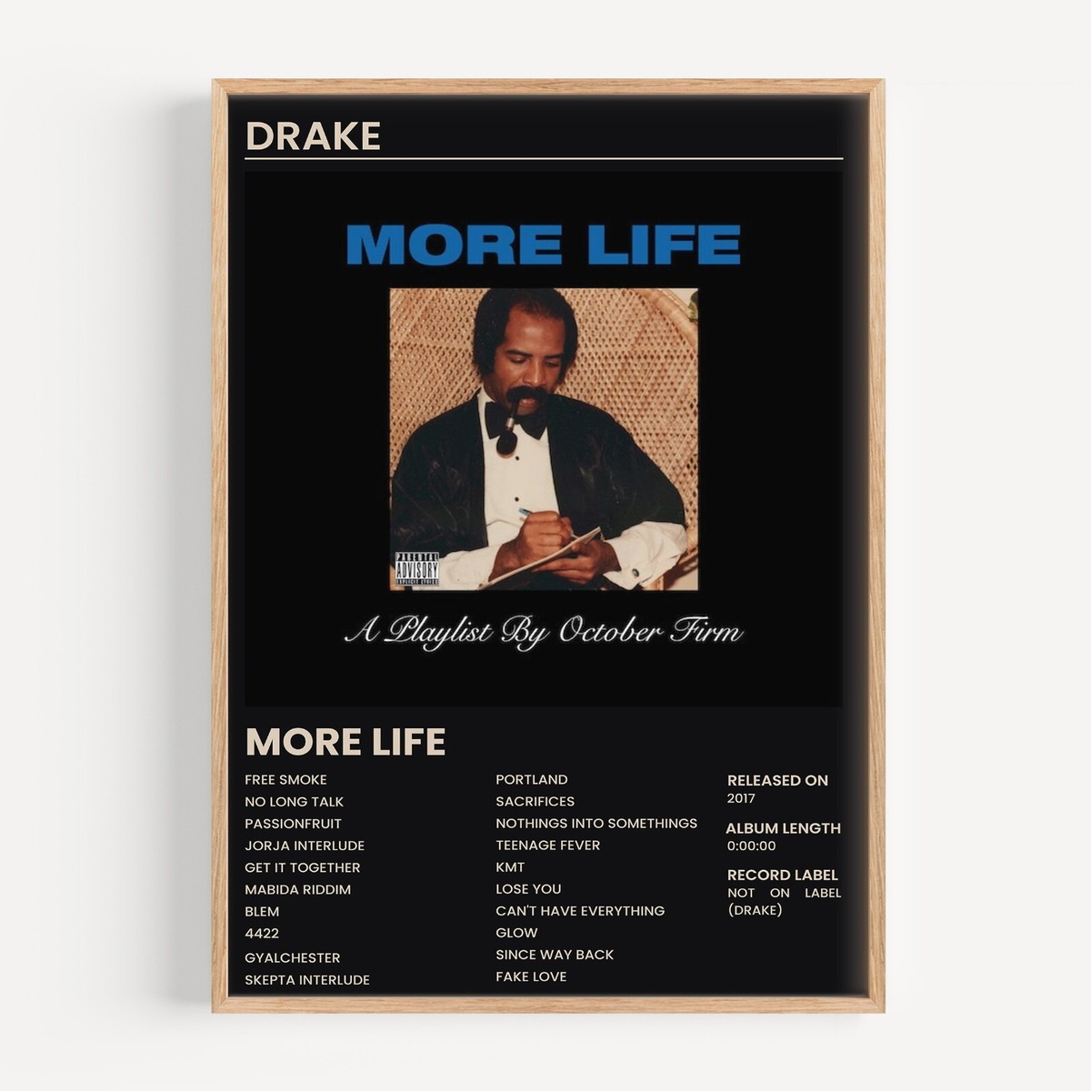 Drake - More Life Album Cover Autographed Art Poster Print. | eBay