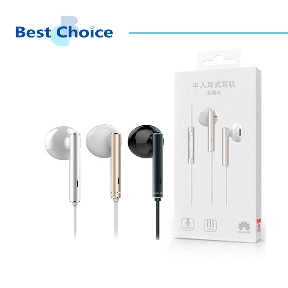 Original HUAWEI Official AM116 Half In-Ear Metal Earphones With Mic Retail Box - Image 2 of 2