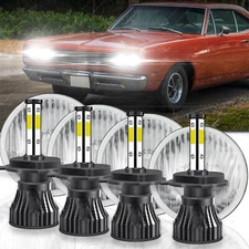 4Pcs 5 3/4'' 5.75"inch LED Headlights HI/LO Beam DRL for GTO Grand Prix Firebird