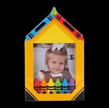 Crayon Picture Frame Ornament - Kindergarten School Photo Frame Ornament-School