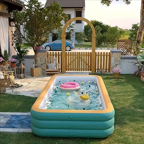 102"x63"x22" Extra Large Family Inflatable Swimming Pool for Kids Adults Pools - Picture 7 of 21