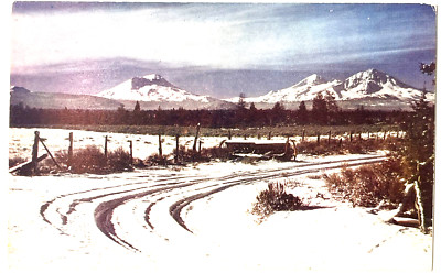 Oregon OR Cascades Three Sisters Snow  Old Vintage Card View Post PC 2416